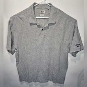 Callaway Polo Shirt Mens XXL Gray Sport 100% Combed Cotton